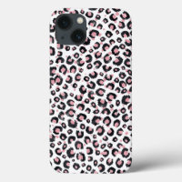Elegant Rose Gold Black Leopard Pattern
