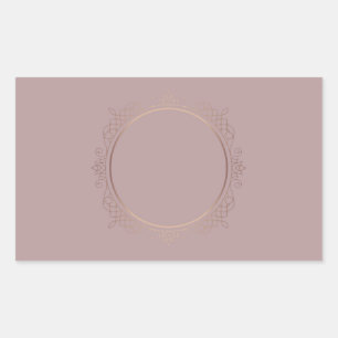 Elegant Rose Gold Blank Template Add Your Text Sticker