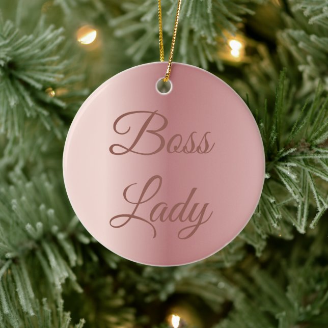 Elegant Rose Gold Boss Lady Gift for Woman Boss Ceramic Ornament (Tree)