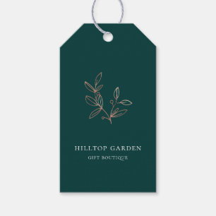 Elegant Rose Gold Botanical Branch Price Tags