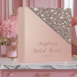 Elegant Rose Gold Bridal Shower  Binder