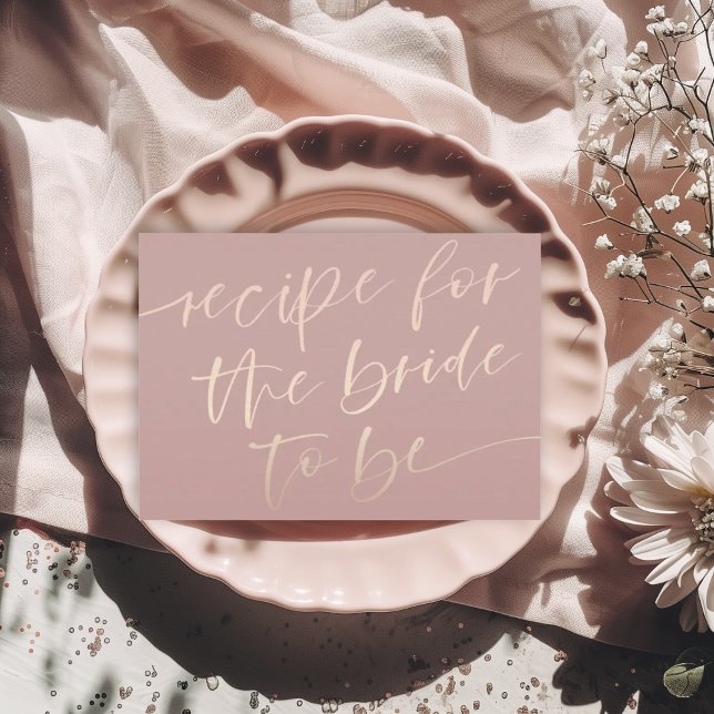Elegant Rose Gold Calligraphy Bridal Shower  Enclosure Card (Creator Uploaded)