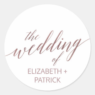 Elegant Rose Gold Calligraphy Envelope Seals