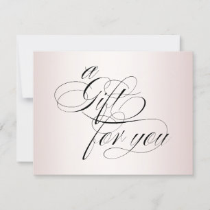 Elegant Rose Gold Calligraphy Gift Certificate
