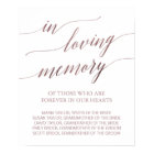 Elegant Rose Gold Calligraphy In Loving Memory