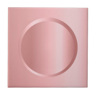 Elegant Rose Gold Changeable Image Template Tile