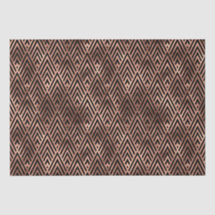 Elegant Rose Gold Chevron Diamond Art Deco Pattern Tissue Paper