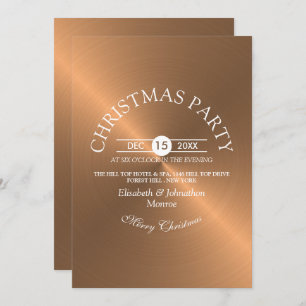 Elegant Rose Gold Christmas Party Invitation