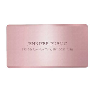 Elegant Rose Gold Colour Personalized Template