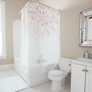 Elegant Rose Gold Dots Mandala