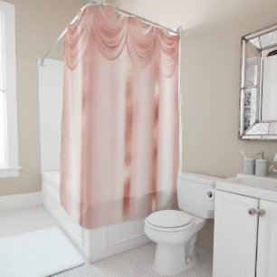 Elegant Rose Gold Drop Valance Border