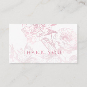 Elegant Rose Gold Floral Thank You Insert