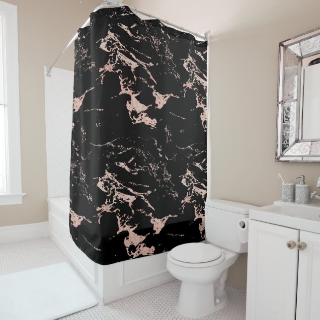 Elegant Rose Gold Foil Black Marble (In Situ)