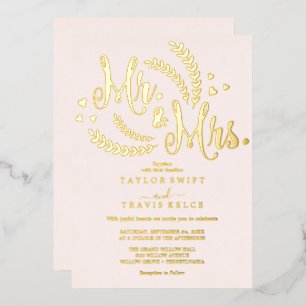 Elegant Rose Gold Foil Blush Wedding 