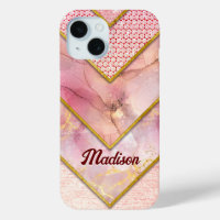 Elegant rose gold girly geometric