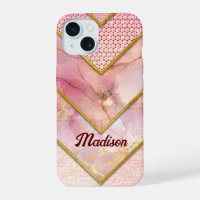 Elegant rose gold girly geometric