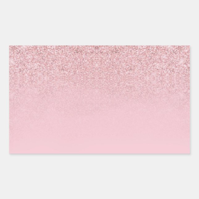 Elegant Rose Gold Glitter Blank Template Modern Sticker (Front)