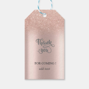 Elegant Rose Gold Glitter Bokeh Rose Gold Gift Tags