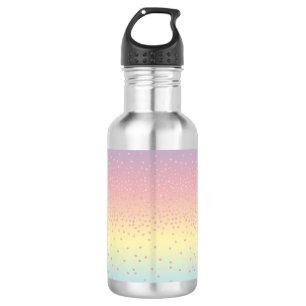 Elegant rose gold glitter confetti dots gradient 532 ml water bottle