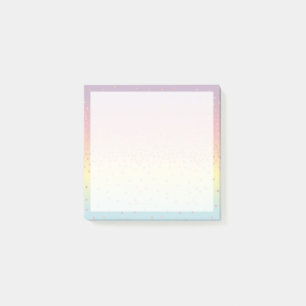 Elegant rose gold glitter confetti dots gradient post-it notes