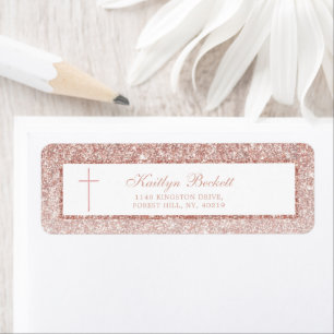 Elegant Rose Gold Glitter Confirmation Or Baptism