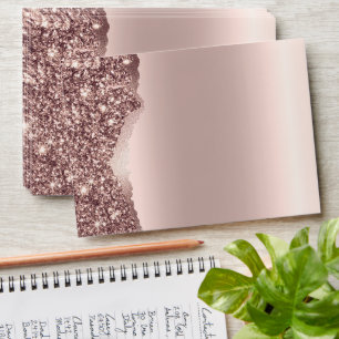 Elegant Rose Gold Glitter  Envelope