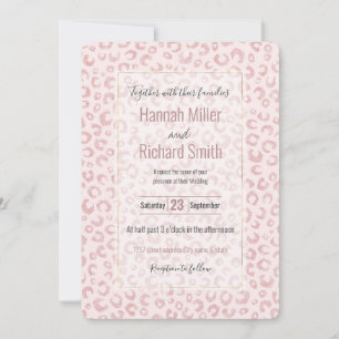 Elegant Rose Gold Glitter Leopard Pattern
