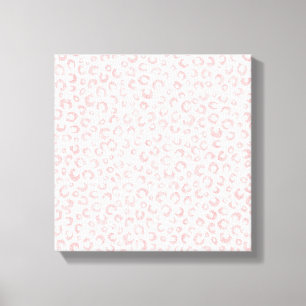 Elegant Rose Gold Glitter Leopard Pattern Canvas Print