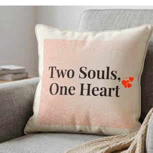 Elegant Rose Gold Glitter Romantic Quote Throw Pillow
