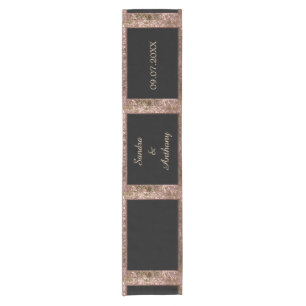 Elegant Rose Gold Glitter Wedding Table Runner