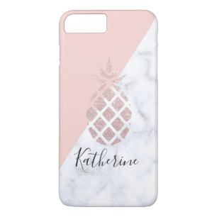 Elegant rose gold glitter white marble blush pink Case-Mate iPhone case