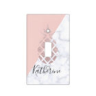 Elegant rose gold glitter white marble blush pink