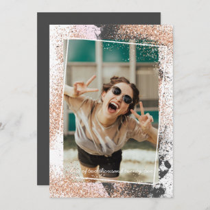 Elegant Rose Gold Graduation Party Invitation