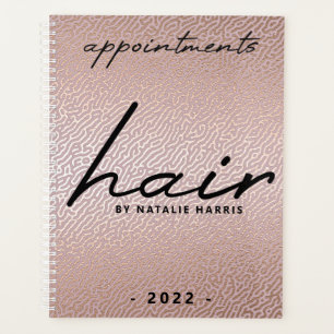 Elégant Rose Gold Hair Chic Nomination Book