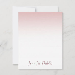 Elegant Rose Gold Handwritten Script Modern Card