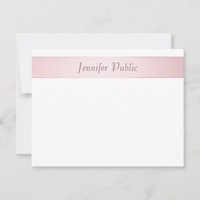Elegant Rose Gold Handwritten Script Template (Front)