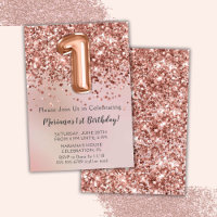 Elegant Rose Gold Kids Girl 1st Birthday Party In