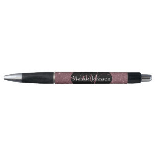 Elegant Rose Gold lettering on Black   Pen