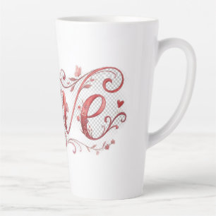 Elegant Rose Gold Love Wedding T Latte Mug