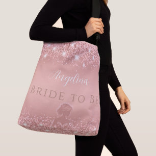 Elegant Rose Gold Luxe Shimmer Bridal Shower  Crossbody Bag