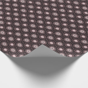Elegant Rose Gold Mandala Geometric Wrapping Paper