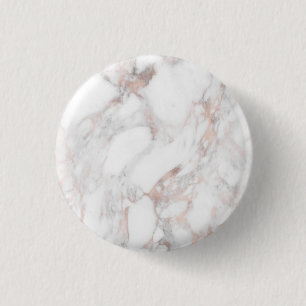 Elegant Rose Gold Marble Custom Blank Template 1 Inch Round Button