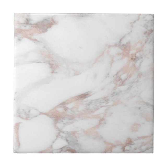 Elegant Rose Gold Marble Template Professional Tile (Front)