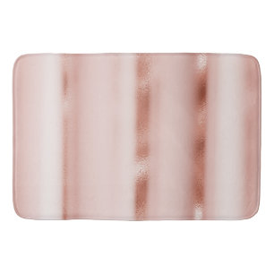 Elegant Rose Gold Metallic Bath Mat