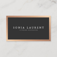 Elegant rose gold metallic frame minimalist black