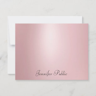 Élégant Rose Gold Modèle de script manuscrit