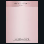 Elegant Rose Gold Modern Minimalist Template Letterhead<br><div class="desc">Elegant Rose Gold Modern Minimalist Template Professional Letterhead.</div>