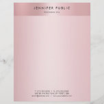 Elegant Rose Gold Modern Minimalist Template Letterhead<br><div class="desc">Elegant Rose Gold Modern Minimalist Template Professional Letterhead.</div>