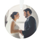 Élégant Rose Gold Newlyweds Mariage Photo