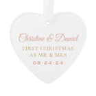 Elegant Rose Gold Newlyweds Wedding Photo